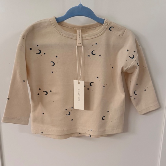 Quincy Mae Long Sleeved Moons Tee, NWT, 6-12M - Picture 5 of 7